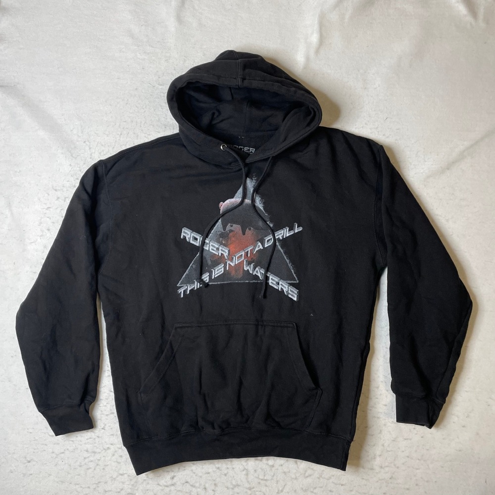 Roger Waters This Is Not A Drill 2022 Tour Hoodie Black Mens Medium Pink Floyd